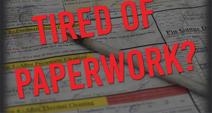 Tired of FSX paper forms? Diesel Particulate Filter Tracking System is digital - FSX worksheet form is automatically created!