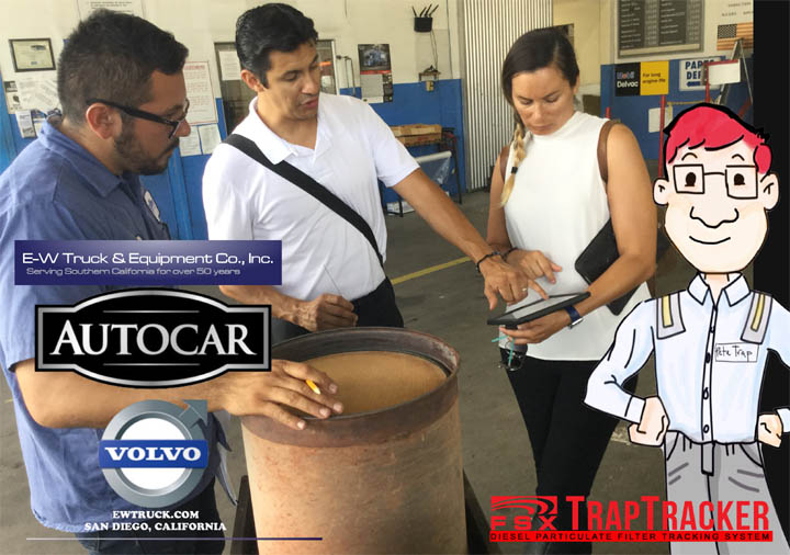 EW Trucking Volvo Dealership San Diego's Expert DPF Technicians With FSX TrapTracker Team