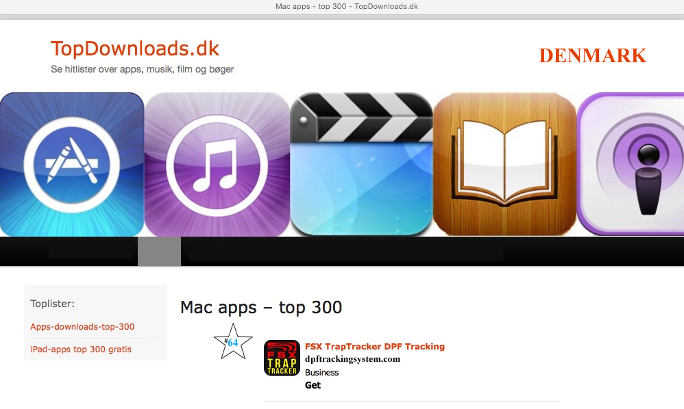Top 100 New Release Apps Denmark - FSX TrapTracker Number 64