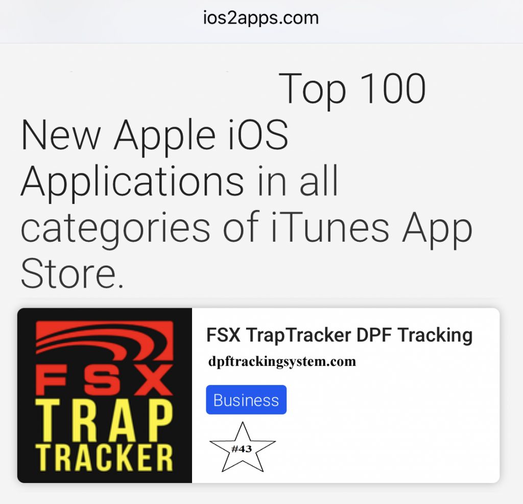 Apple App Store - Top 100 All Categories - FSX TrapTracker Number 43